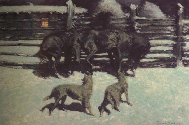 Frederic Remington The Call for Help (mk43) Germany oil painting art